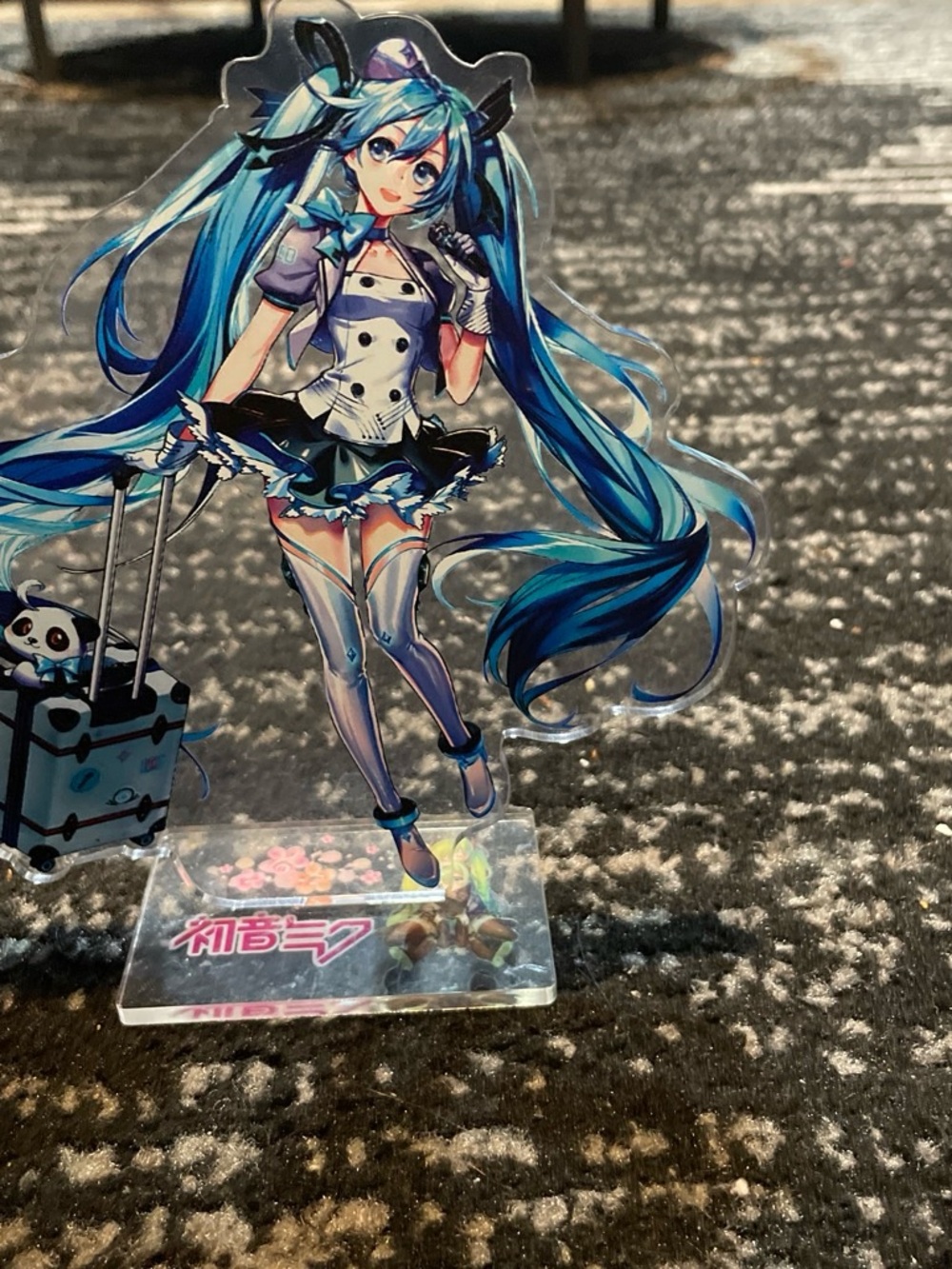 Blue Anime Character Acrylic Stand Figure - Hatsune Miku Style